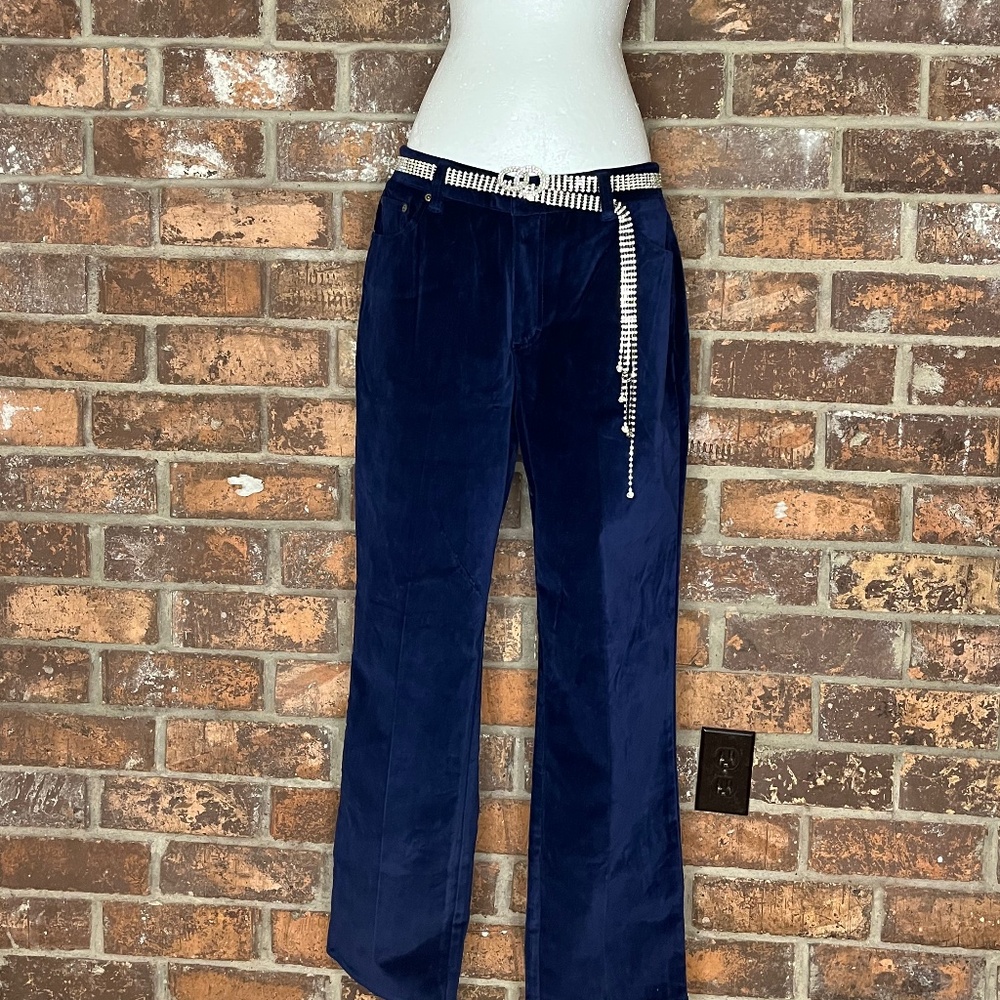 Blue Velvet Pants